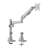 Mount-it Silver Motorized Adjustable Multi Screen Desk Mount for 23" Monitor Screen Holds up to 19.8lbs
