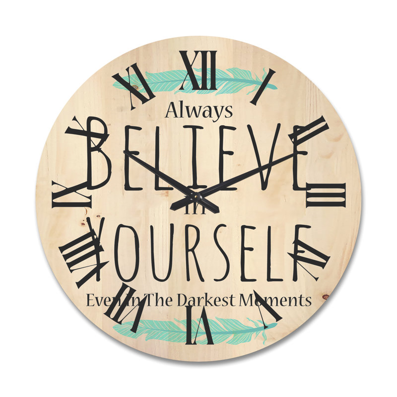 Horloge murale Believe in Yourself, Grand