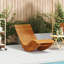 Chaise longue vidaXL 2 pièces en bois d'acacia massif brun 60,63 x 23,62 x 29,13