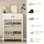 Armoire à chaussures 31,5 po avec 2 tiroirs rabattables - Rangement pour chaussures autoportant avec tablettes réglables et tiroirs de rangement pour le vestibule, le placard et le couloir
