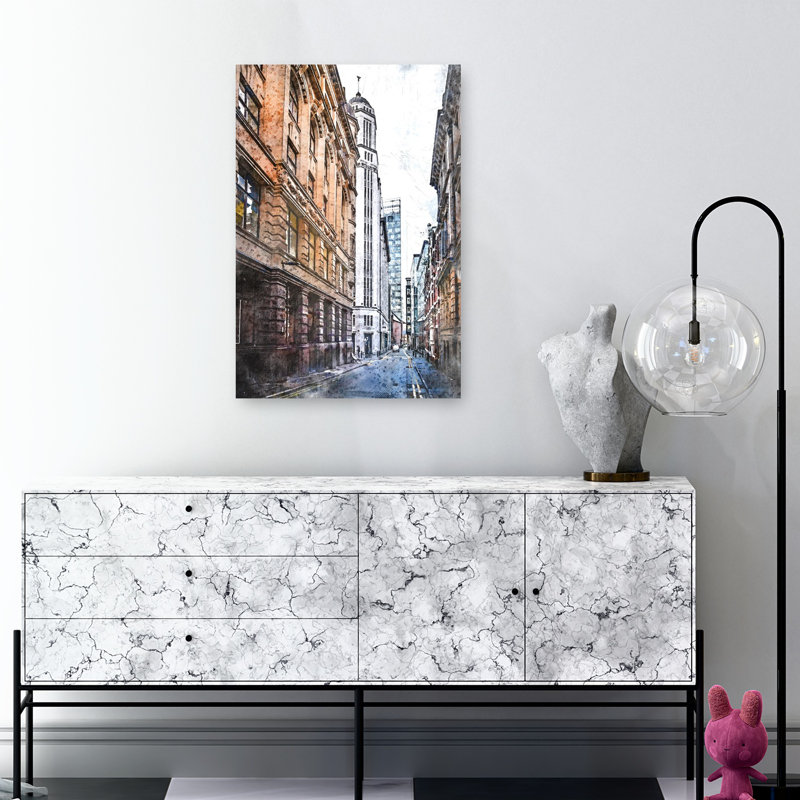 Art urbain de la ville, 36" H x 24" W