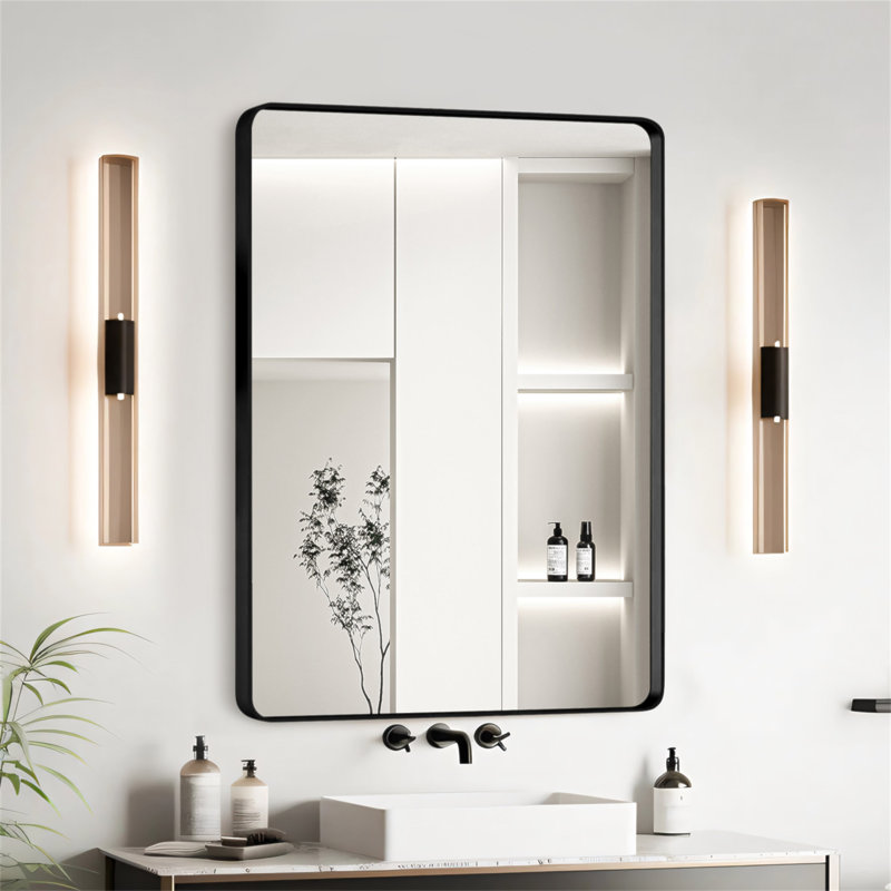 Miroir de salle de bain 20X30, Noir, 20 po x 30 po