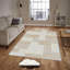 Tapis jaune / blanc en polyester tissé à la machine Chipman-739850965