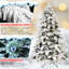 Arbre de Noël 72 po avec 270 lumières DEL, installation à fil mémoire facile et base en métal unique - décoration de vacances d'hiver pour le garage-2040732662