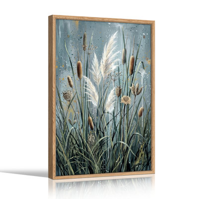 Reed Grass Canvas Wall Art Oil Painting Print Set Of 1