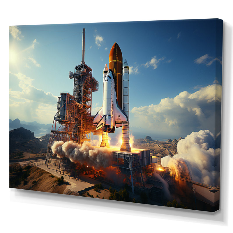Space Shuttle Payload Deployment I - Space Shuttle Wall Art Prints, Toile tendue, H 16 po x l 32 po x P 1 po