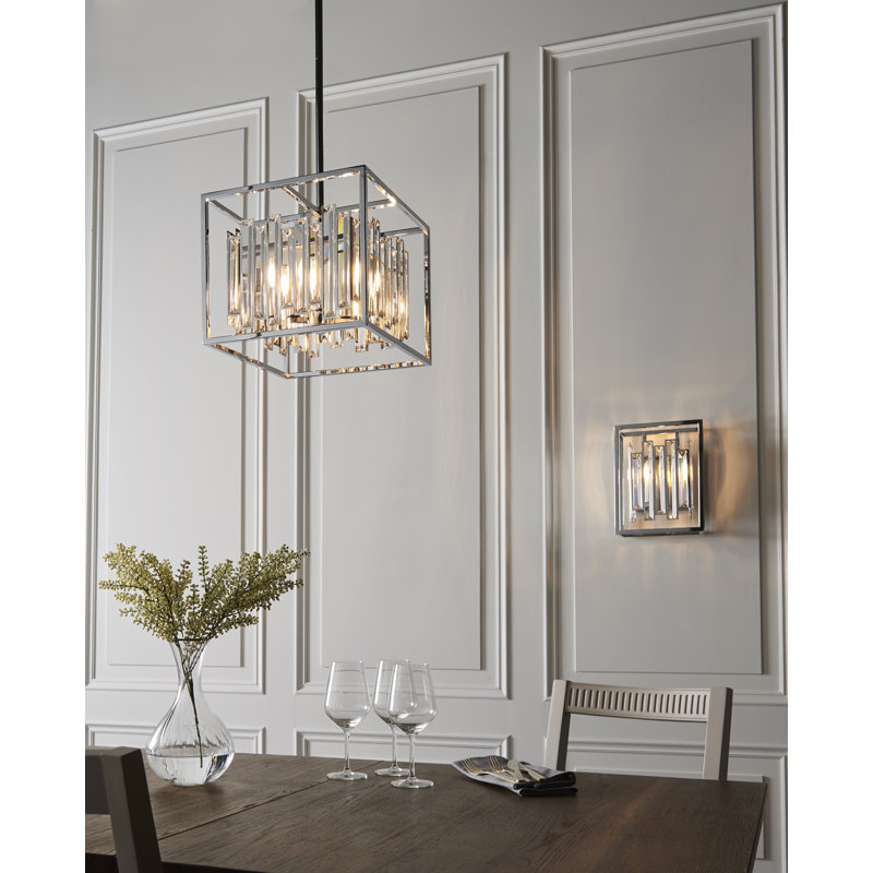 Abingdon 4 - Light Chrome Square/Rectangle Pendant