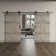 Castle Series Pine Wood Double Sliding Barn Door with Hardware Kit