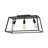 3 - Light Modern Black Open Frame Rectangular Metal Semi Flush Mount