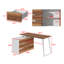 61.2” Wide Corner L-Shaped Computer Desk With 3 Drawers-1562449561