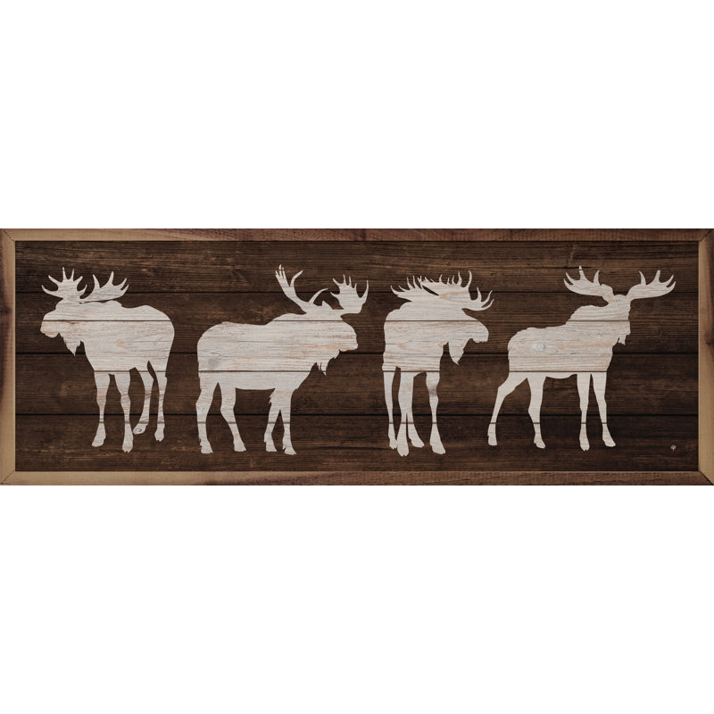 Four Moose Brown, 4" H x 12" W