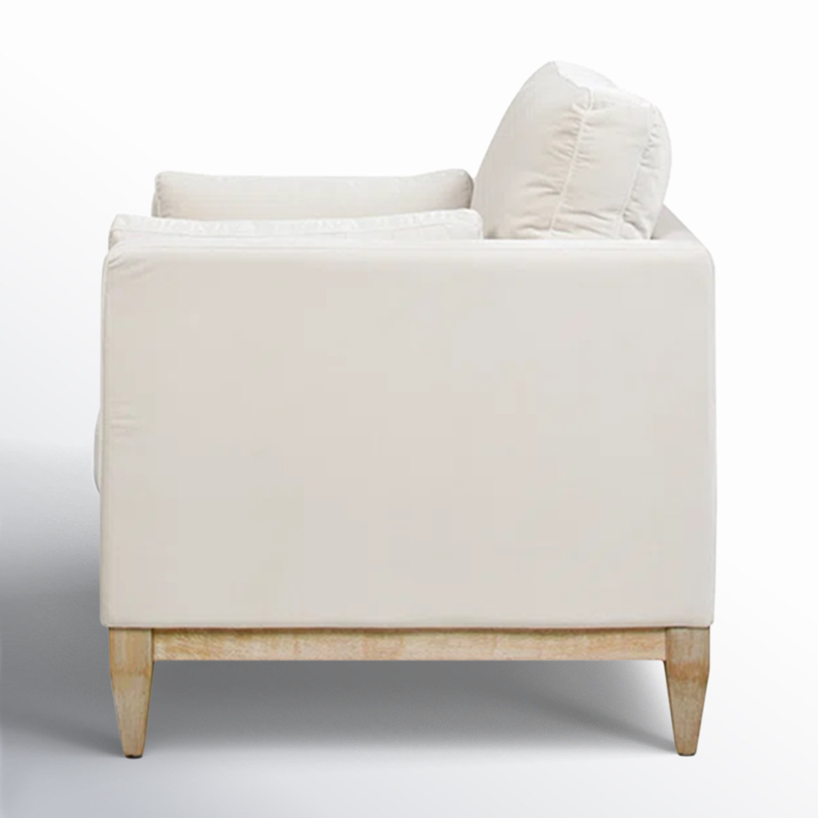 Pera Pine Armchair, French Beige Velvet
