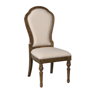 Chaise d'appoint rembourrée Skylinn brun / beige