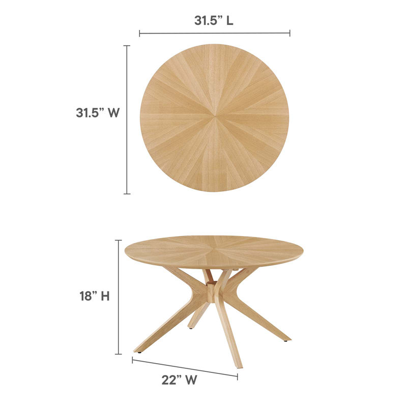 Table basse Modway Crossroads, Chêne