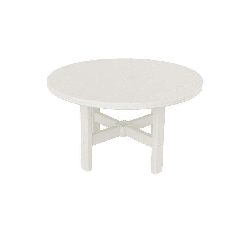 Table basse ronde d'extérieur 35,5 po Glodine, Blanc