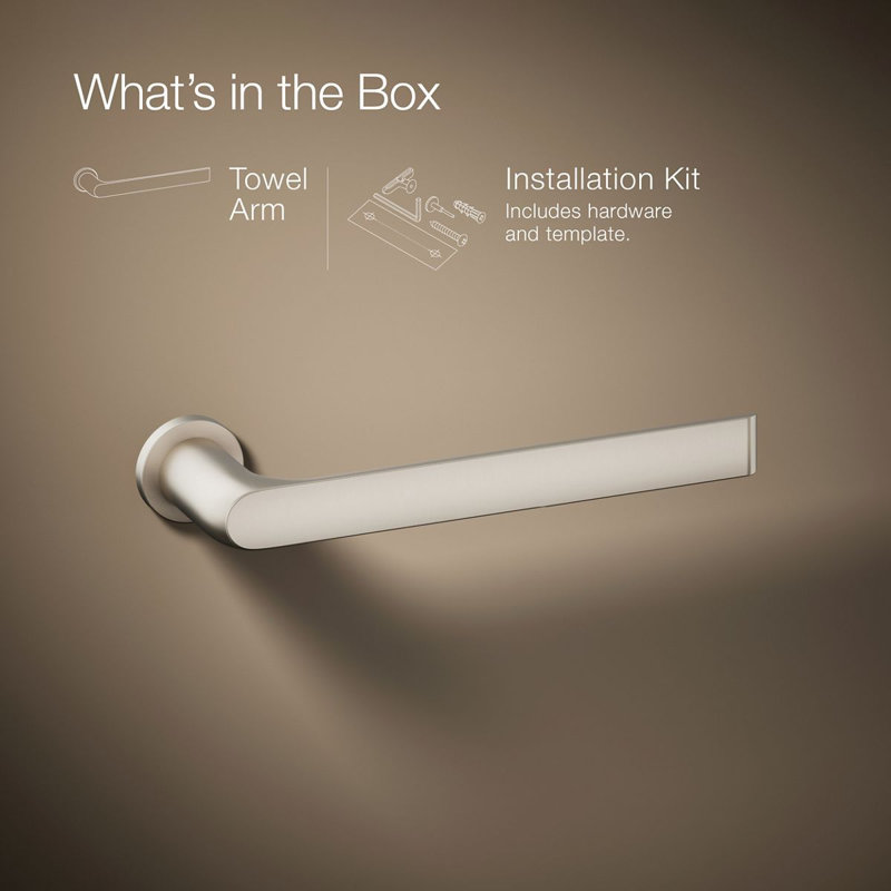Avid Towel Arm, Vibrant Brushed Nickel