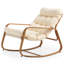 Méridienne 28,4 po avec coussin et chaise berçante de patio