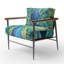 Chaise d'appoint Peacock - Chaise avec accoudoirs en plumes de paon-313106030