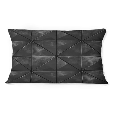 Coussin lombaire Mid-Century noir anthracite Mid-Century
