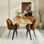 Shivani 5-Piece Modern Dining Set with 63'' Wavy-Edge Table and Upholstered Chairs-105491104-105491105