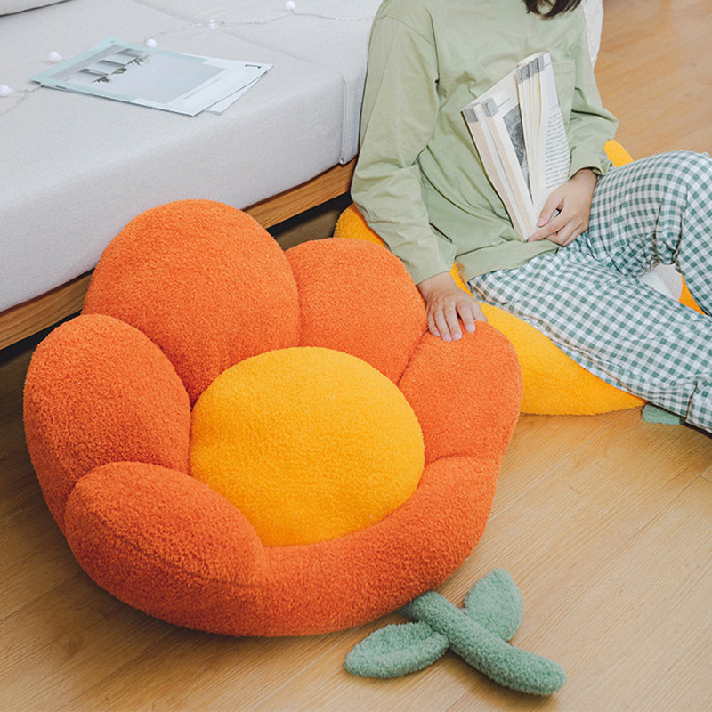 Coussin de siège en forme de fleur Coussin de siège mignon 25 pouces Comfy Lazy