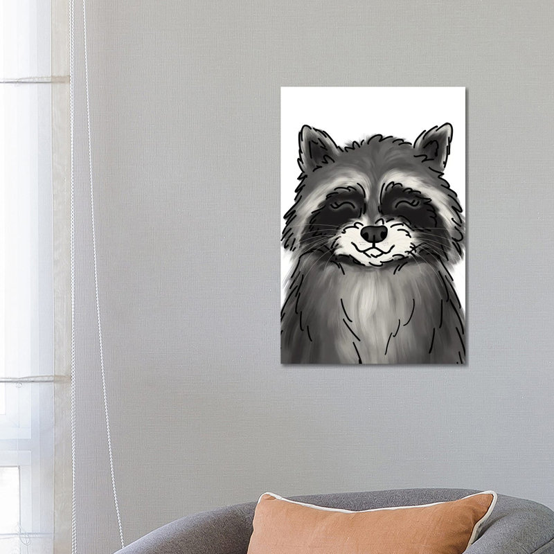Raccoon 1 Piece Wrapped Canvas Wall Art, 66.04 cm H x 45.72 cm W x 3.175 cm D