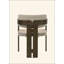 Chaise d'appoint Destin en microfibre polie et finition noyer gris clair