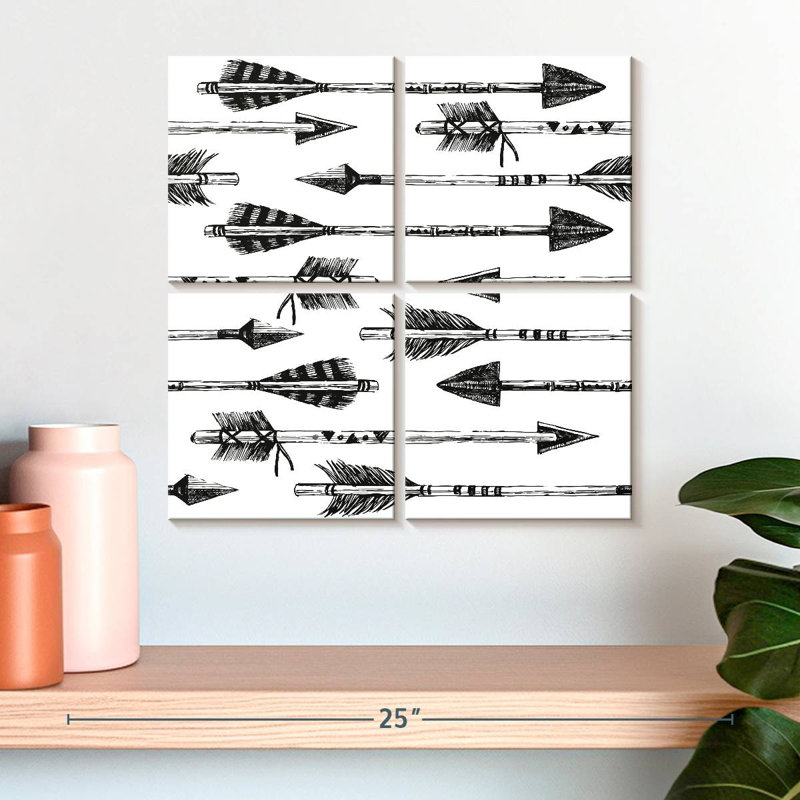 Sireci Tribal Arrows Pattern, 18" H x 18" W