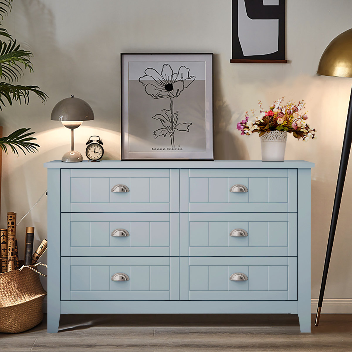 Novogratz Her Majesty 6 Drawer Wide Dresser