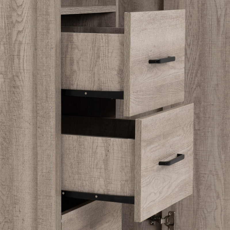 Myndee 1 Door Manufactured Wood Wardrobe