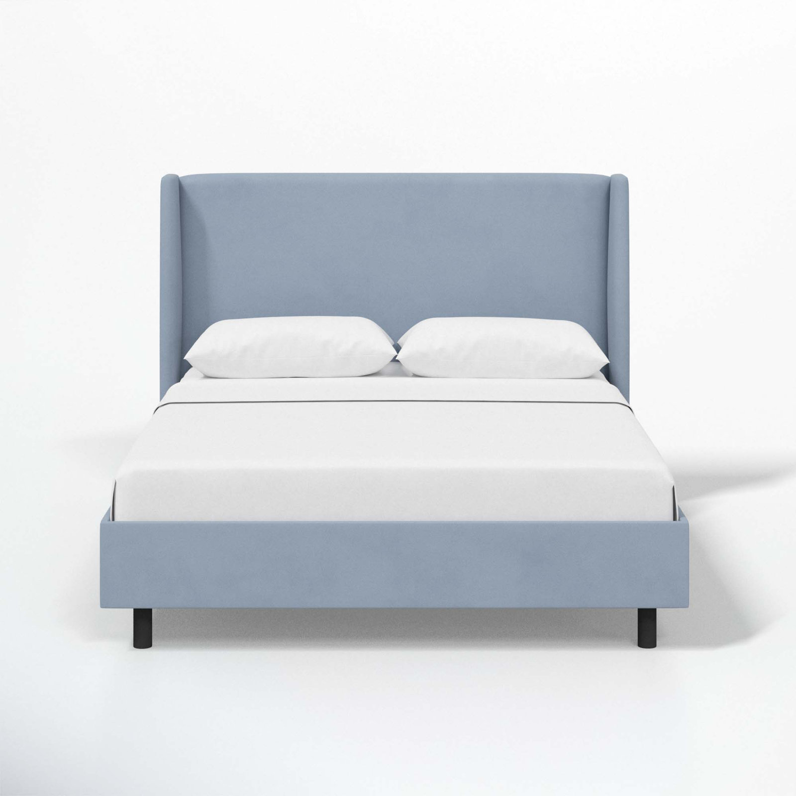 Tilly Upholstered Low Profile Platform Bed, Queen, Classic Ocean Velvet