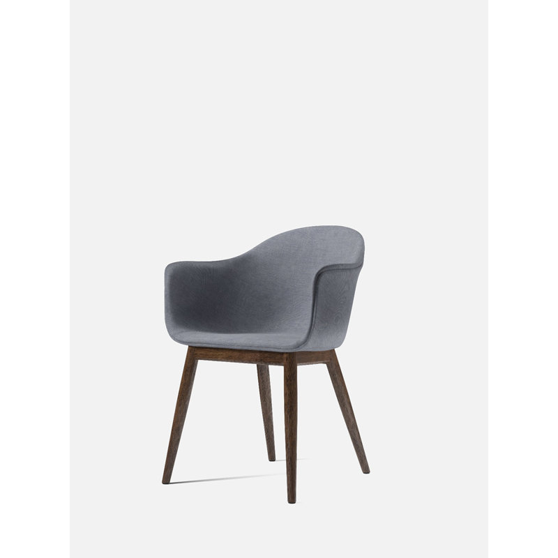 Harbour Upholstered Arm Chair, Dark Stained Oak, Fiord 2 961 Wool