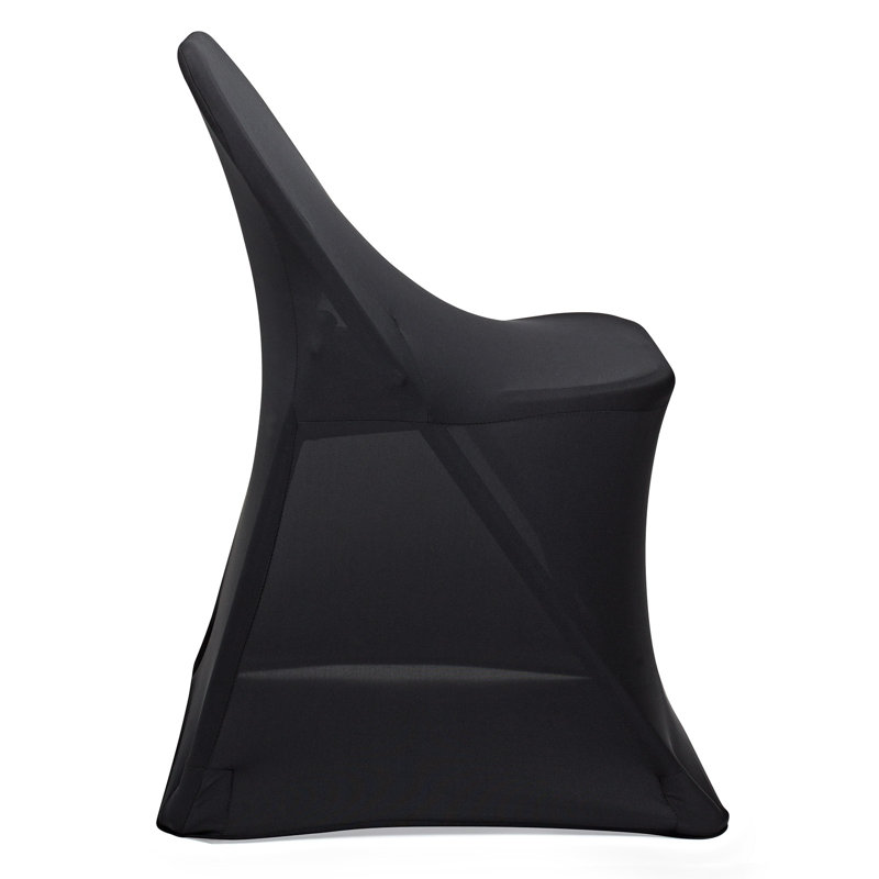 10-Count Spandex Folding Chair Cover, Black