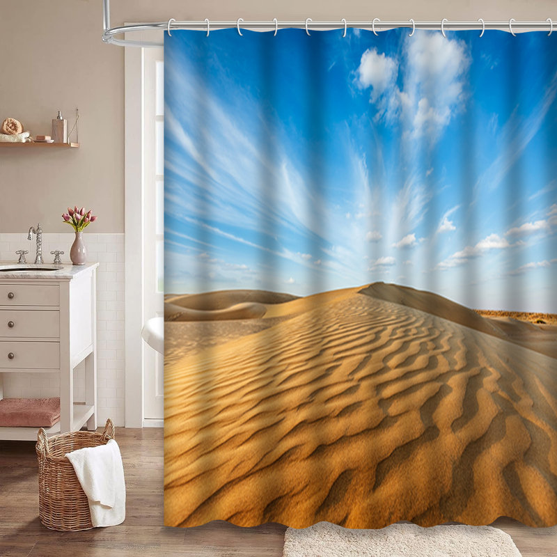 Rideau de douche India Desert Sand Landscape, L 72 po x l 78 po