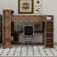 Grand lit mezzanine avec garde-robe et bureau-527911690