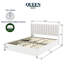 Lit plateforme tapissier grand avec rangement Anda