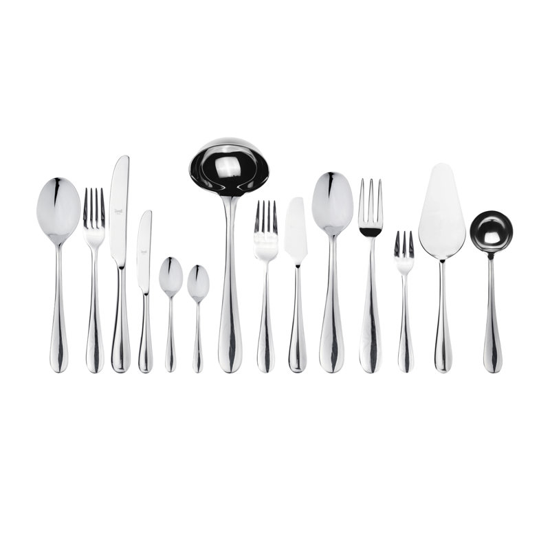 Ensemble de couverts Natura avec couteaux H / H (configuration S) - 113 pièces - Acier inoxydable, Argent argent