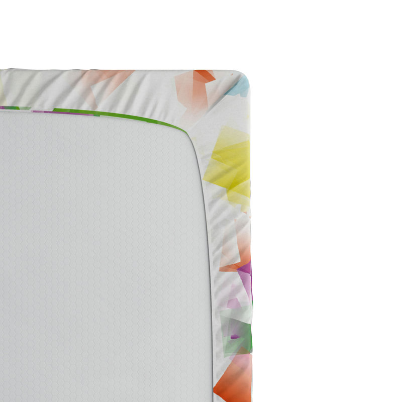 Microfiber Abstract Fitted Sheet, Twin Fitted Sheet