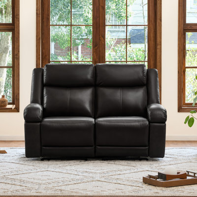 Zachery Genuine Leather Power Reclining Sofa