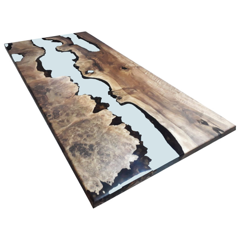 Walnut Metal Base Dining Table, H75 x L183 x W107cm