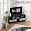 Minimalist Corner TV Stand with 3 Open Storage Shelves Support Feet Fits 47 Inch TV for Living Room Corners-1473863151