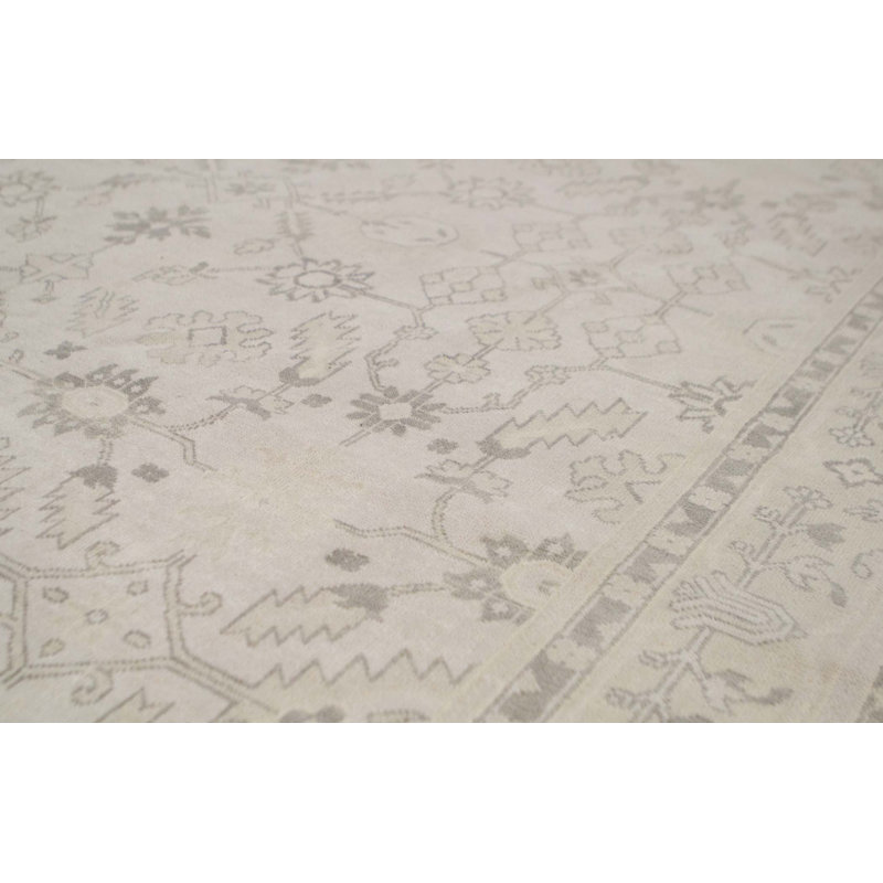 Tapis bleu et argent de haute qualité noué à la main Ziegler