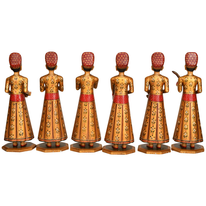 Ensemble de 6 figurines de musicien Rajasthan