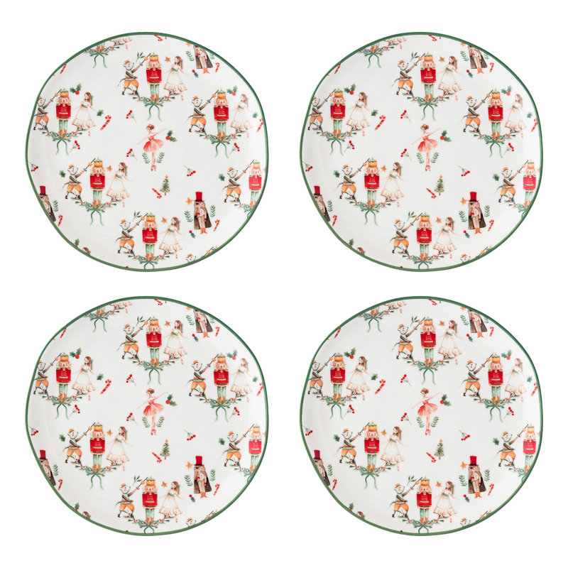 10 assiettes à hors-d'œuvre et casse-noisette Strawberry Street Bella