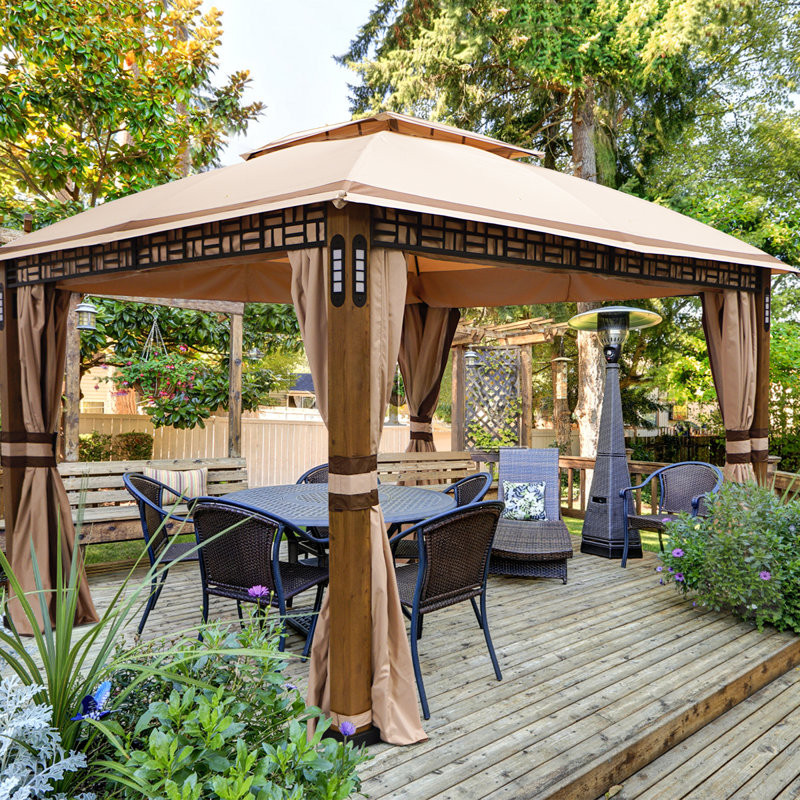 10 pi. L 12 pi. D Pavillon de jardin en métal