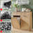 Tilt-out Dual Laundry Hamper Cabinet with with 2 Drawers,20 Gallon Farmhouse Laundry Storage Basket for Bathroom(Includes 2pc laundry basket.)-112121240