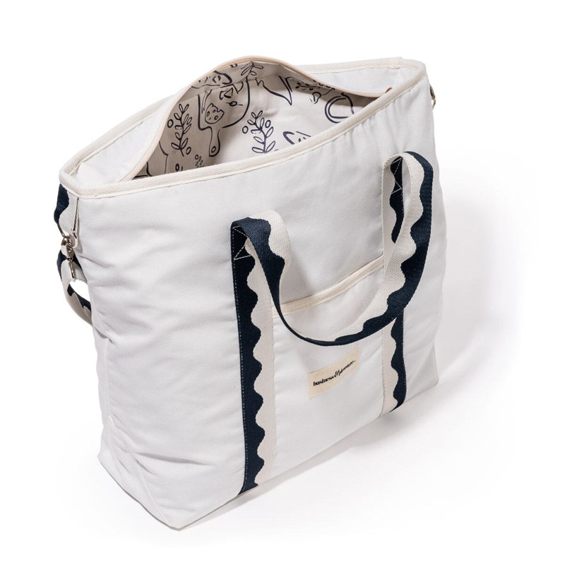 Cooler Tote Bag, Navy/White