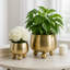 Ensemble de 2 pots à fleurs ronds en métal 9 pi 11 po Aedin-1892939957
