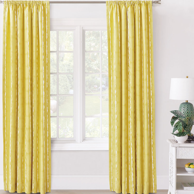 Meyer Cotton Blend Room Darkening Curtain Single Panel, 96" W x 120" L
