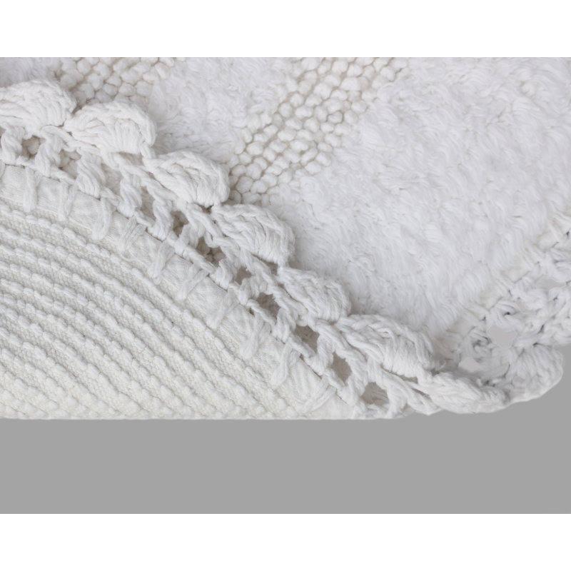 Tapis pour salle de bain Akiera Luna, Blanc